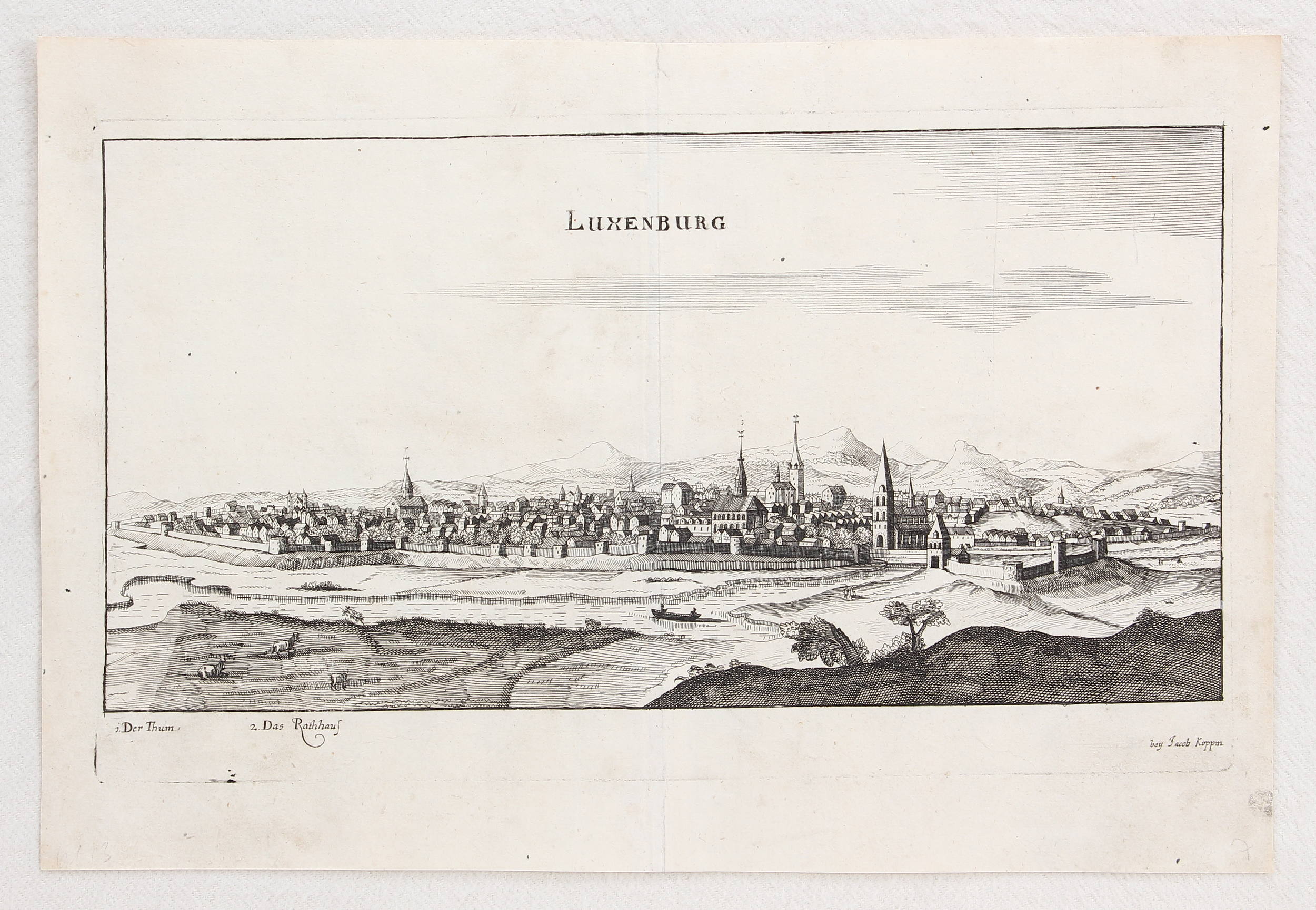 Luxemburg. Ansicht. Koppm(ayer) / 3 Bll.