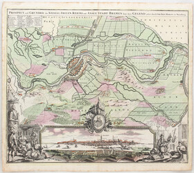 Bremen. Plan-Prospekt. Homann