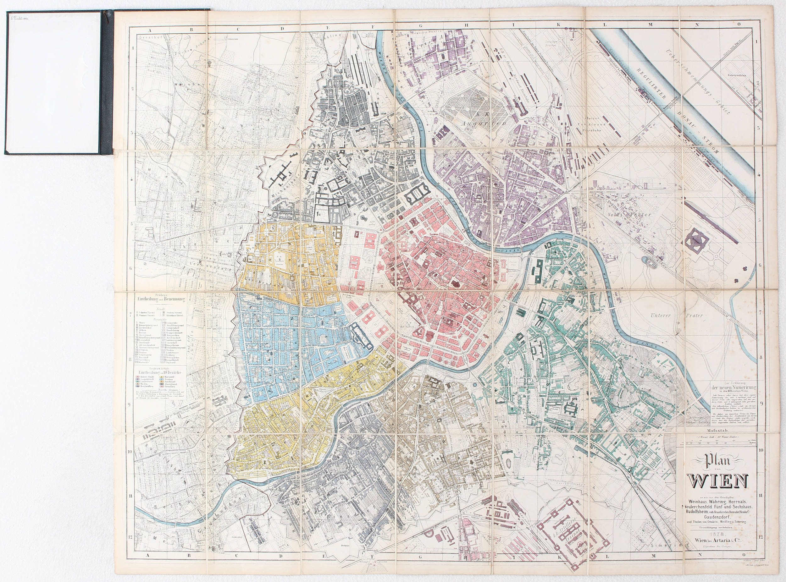 Wien. Plan. Biller-Artaria / 2 Bll. Lwd.