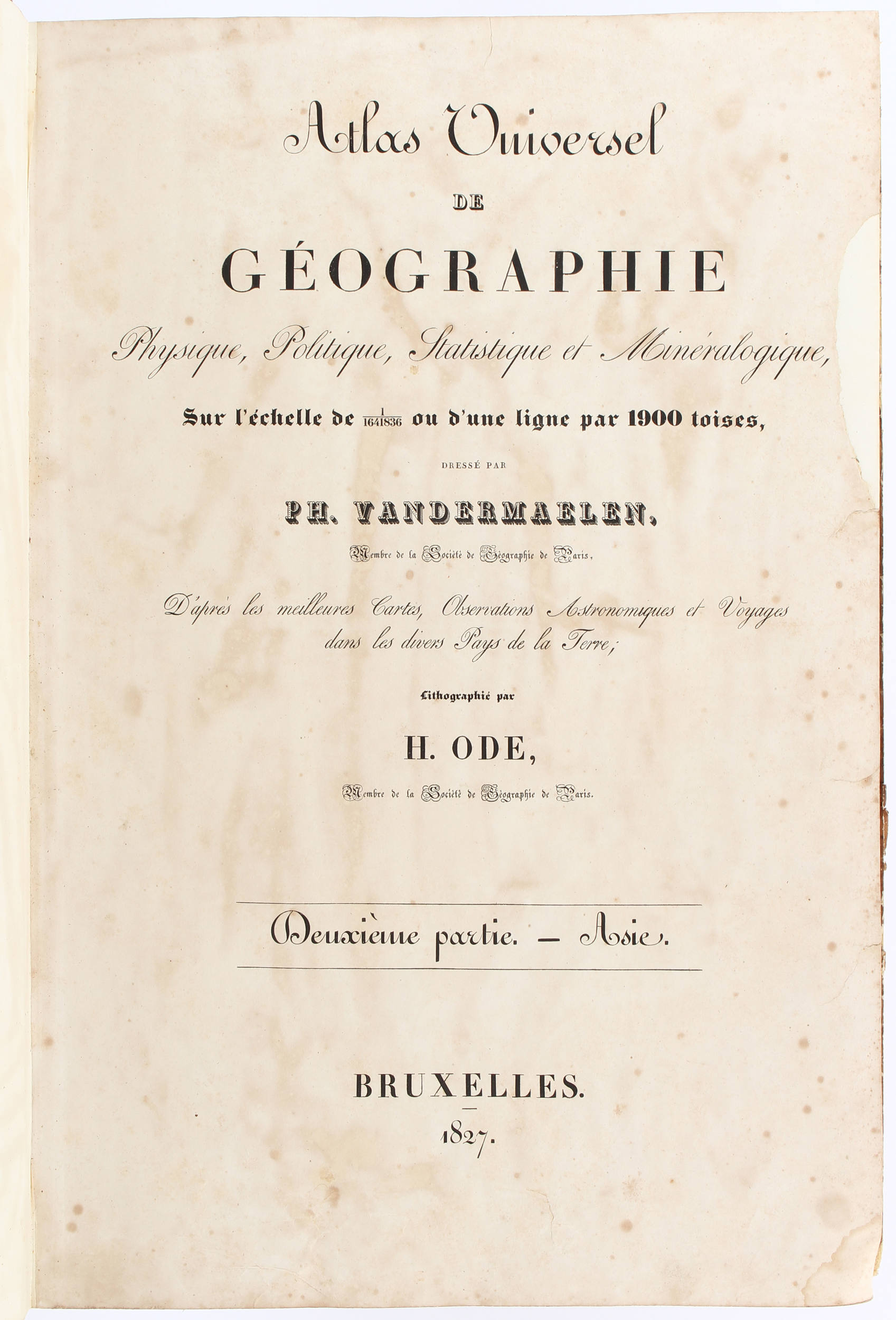 Vandermaelen, Atlas. Tl. 2: Asien