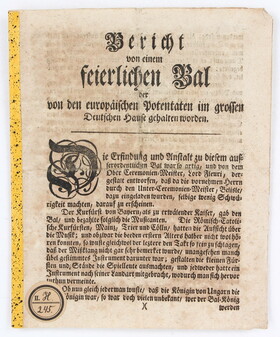 Bericht von einem feierlichen Bal