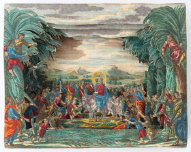 Kulissenbild. Jesus zieht in Jerusalem ein. 6 Bll.