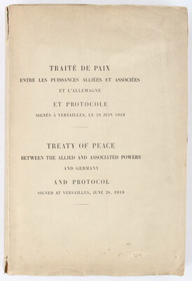 Traité de Paix 1919 - Der Vertrag von Versailles