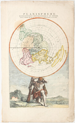 Welt in Nordpolprojektion. (Elwe)