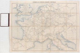 Eisenbahnkarte Europa. Vuillemin. Lwd.