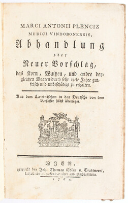 Plenciz, Vorschlag, das Korn frisch zu halten