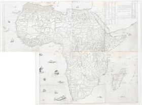 Afrika-Wandkarte. 3 Bll. Gastaldi-Licinio