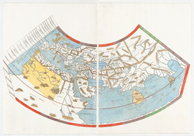 Weltkarte in 2 Bll. (Ptolemaeus, Rom)