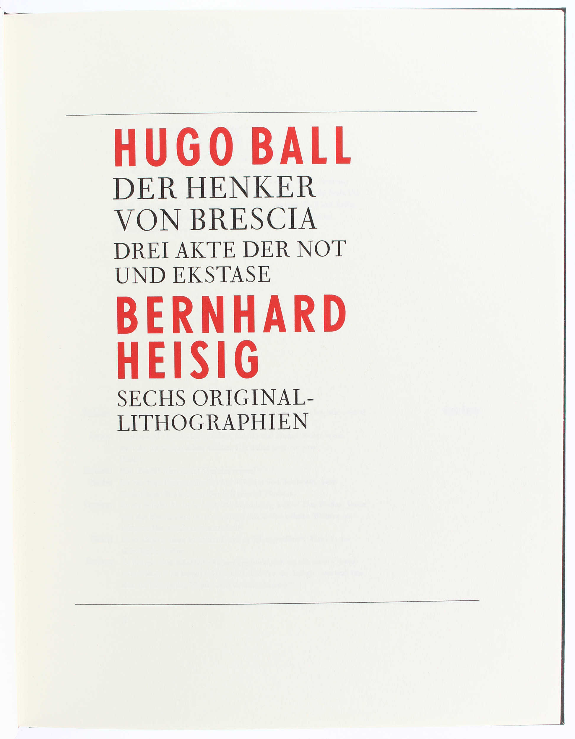 Ball, Henker von Brescia / 2 Bde.