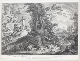 Ridinger, J. E., 5 Blatt aus Paradies