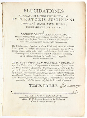 Magro, Elucidationes Imp. Jusiniani. 4 Bde.