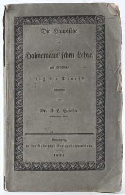 Schroen, Hauptsätze der Hahnemann'schen Lehre