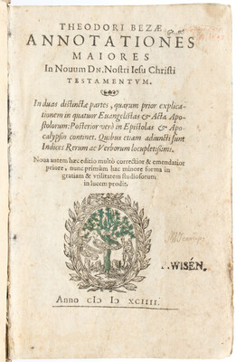 Bèze, Annotationes maiores
