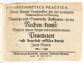 Neudörffer, Arithmetica practica