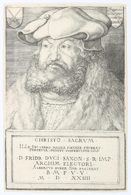 Dürer, Friedrich der Weise. Kupferstich