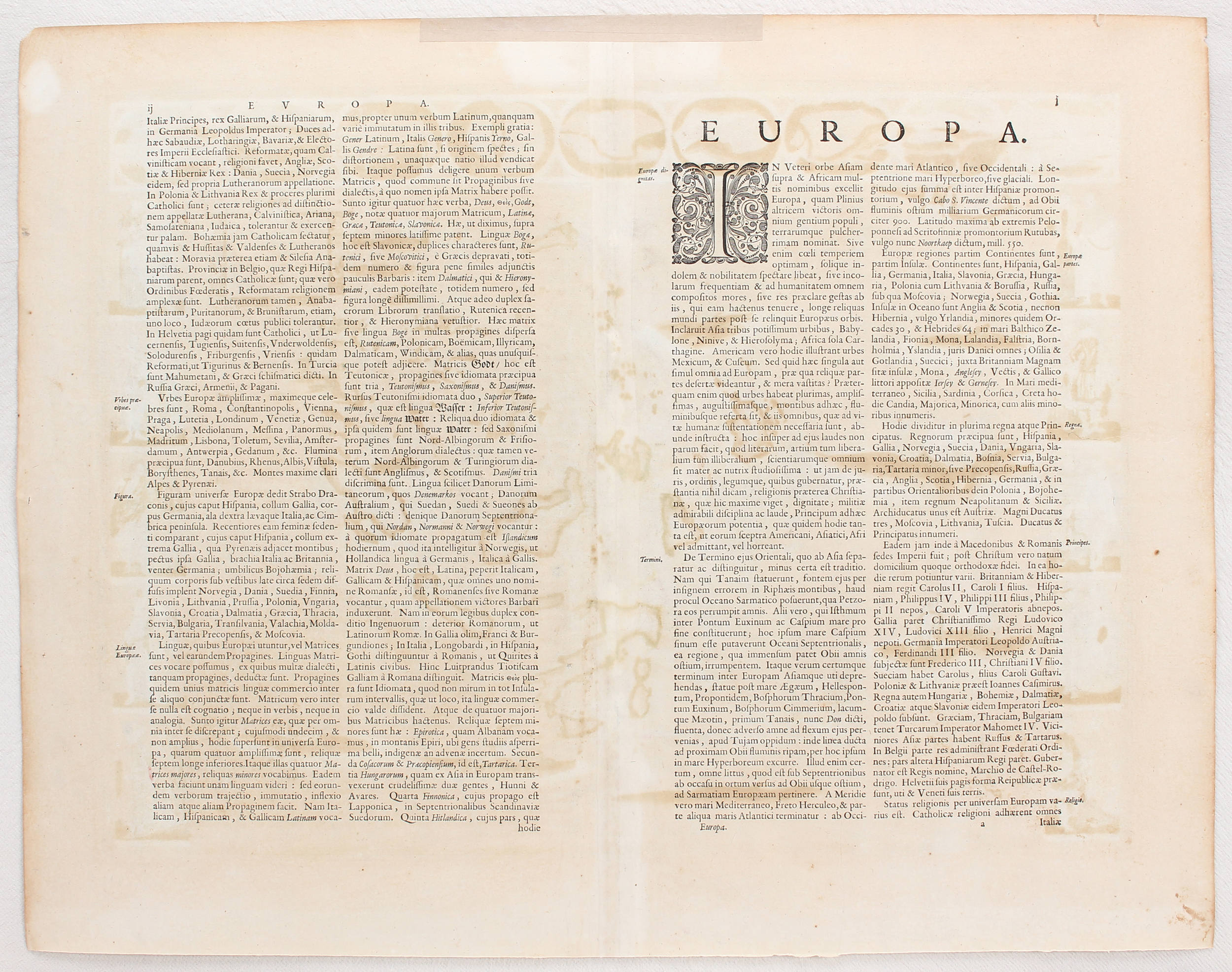 Europa mit 3 Randleisten. W. Blaeu