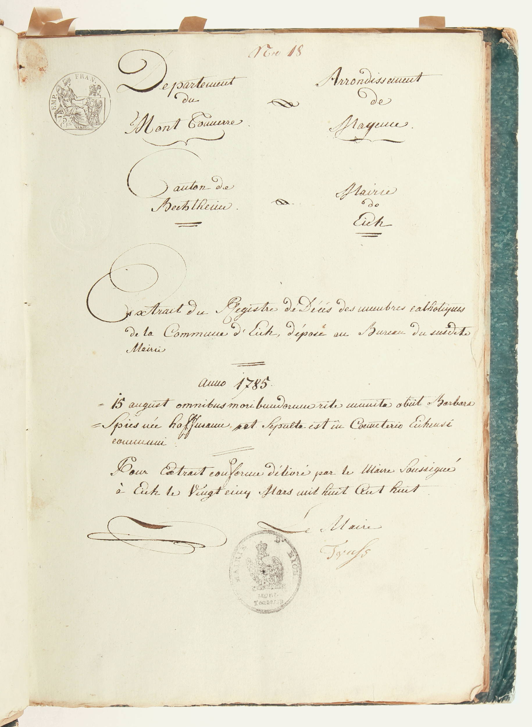 Canton de Bechtheim. 1812
