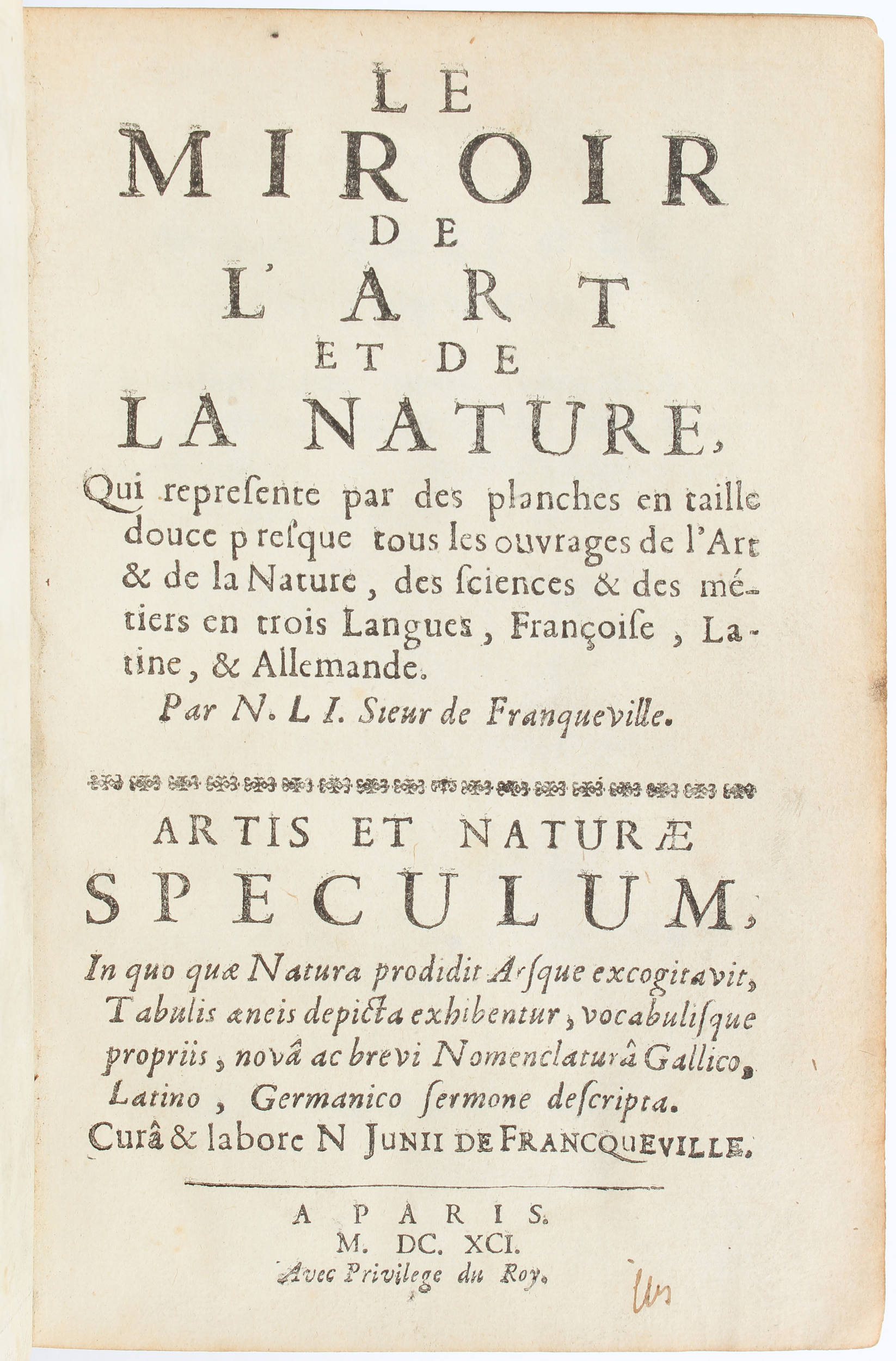 Le Jeune, Le miroir de l'art et de la nature