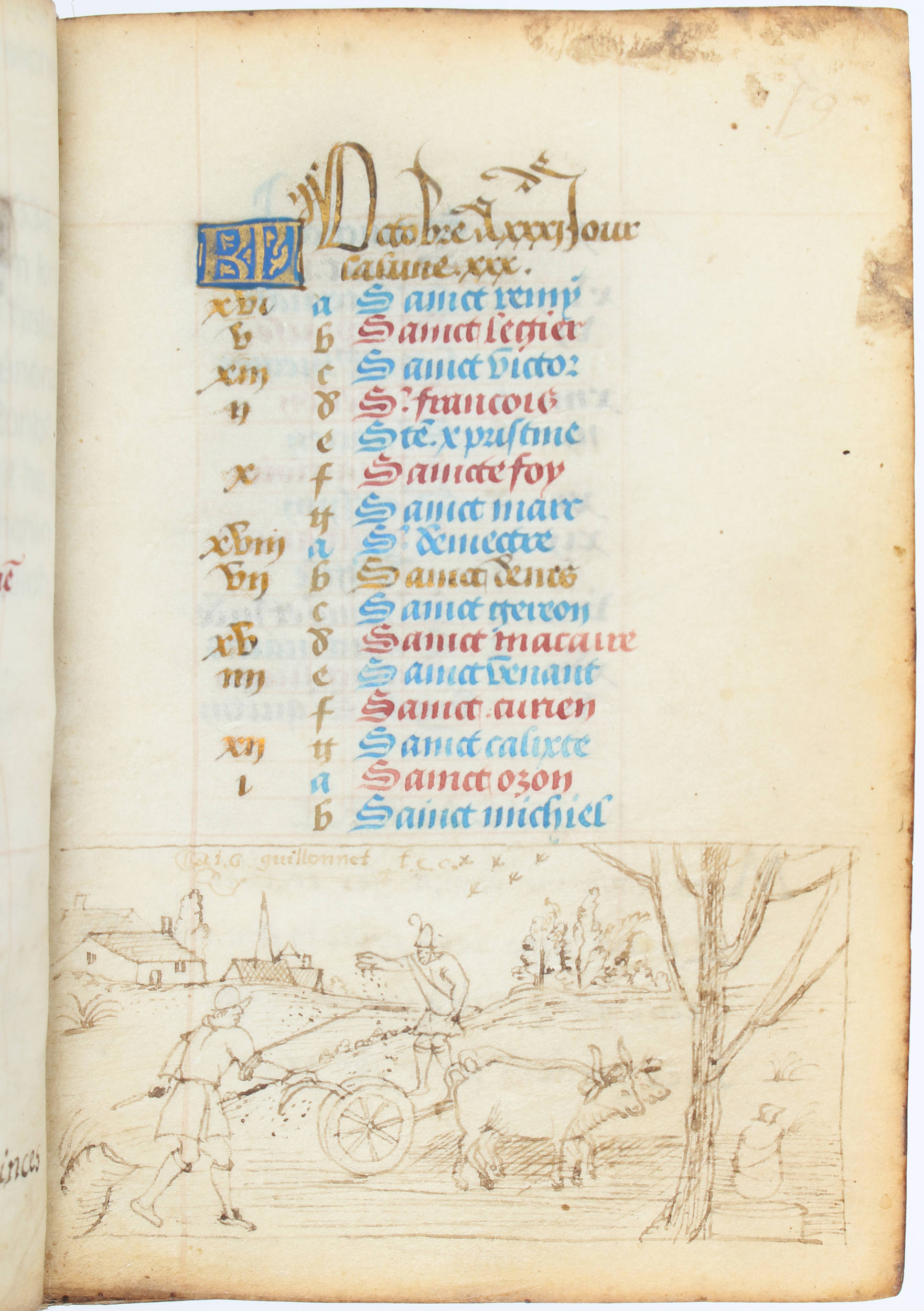 Horae B. M. V. (Fragment), Frankreich um 1480