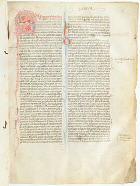 Seneca, Epistulae morales. Handschrift auf Pergament. 14. Jh.