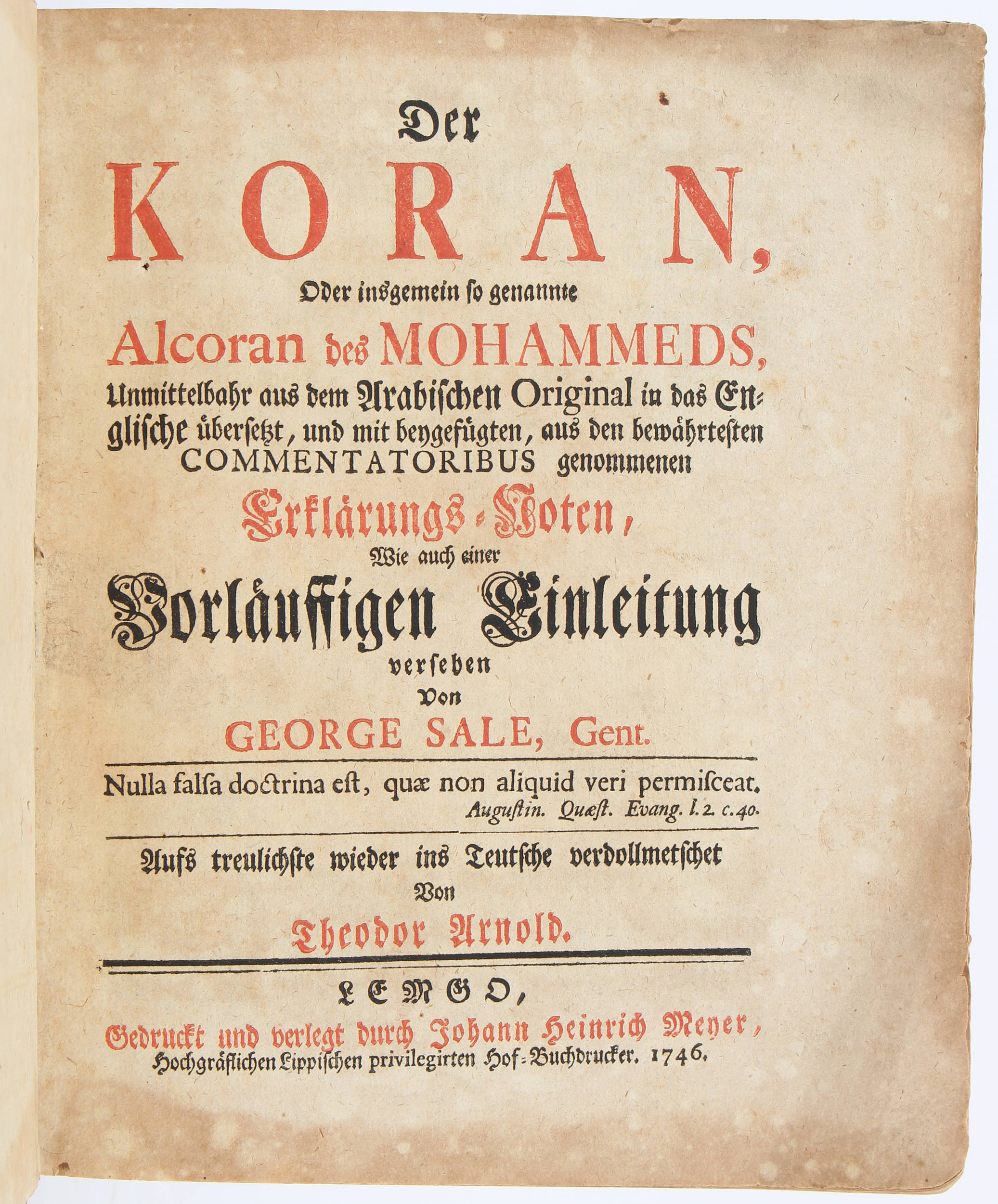 Koran. 1746 (Übers. Arnold)