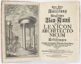 Penther, Bürgerliche Bau-Kunst. 1744