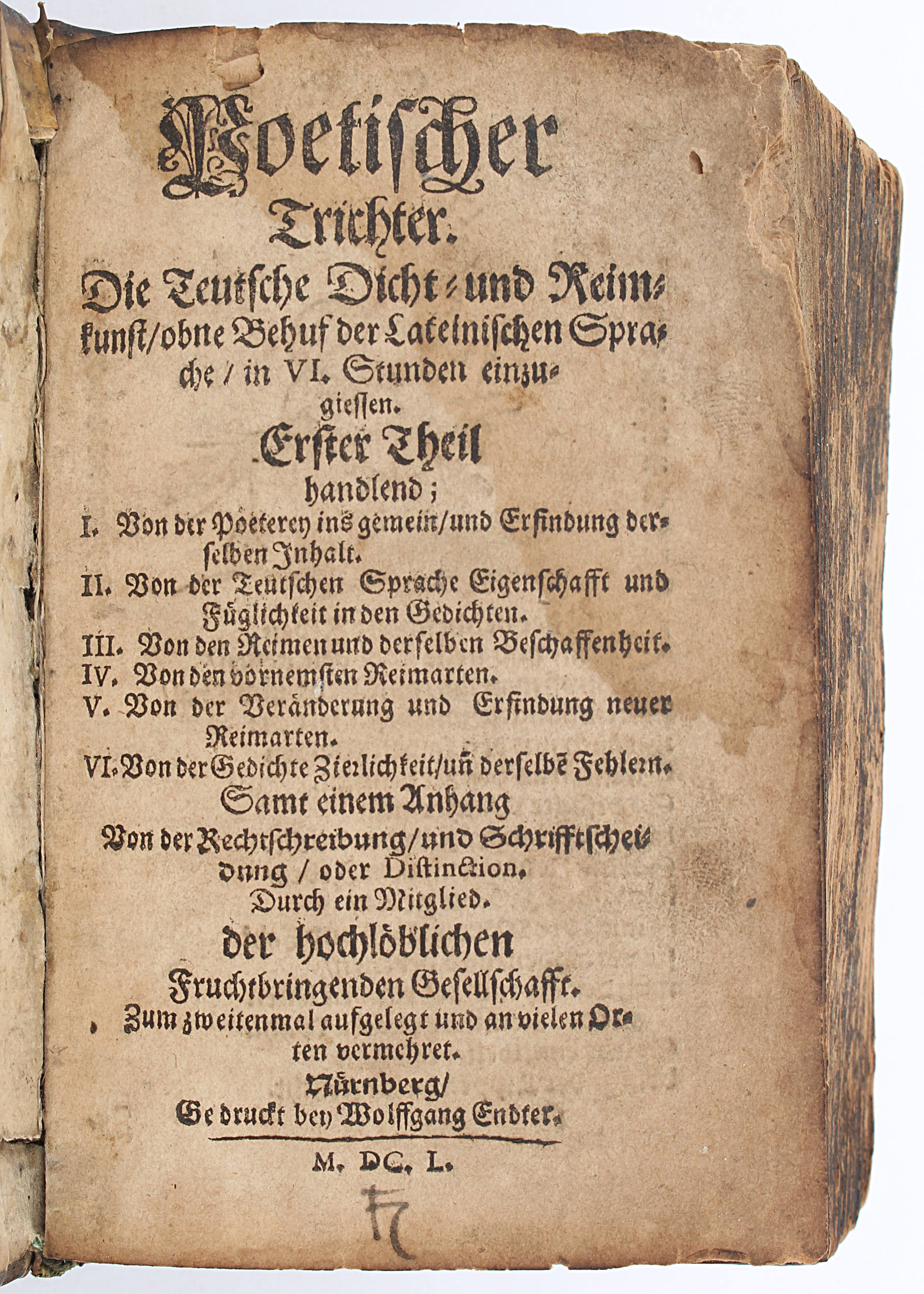 Harsdörffer, Poetischer Trichter