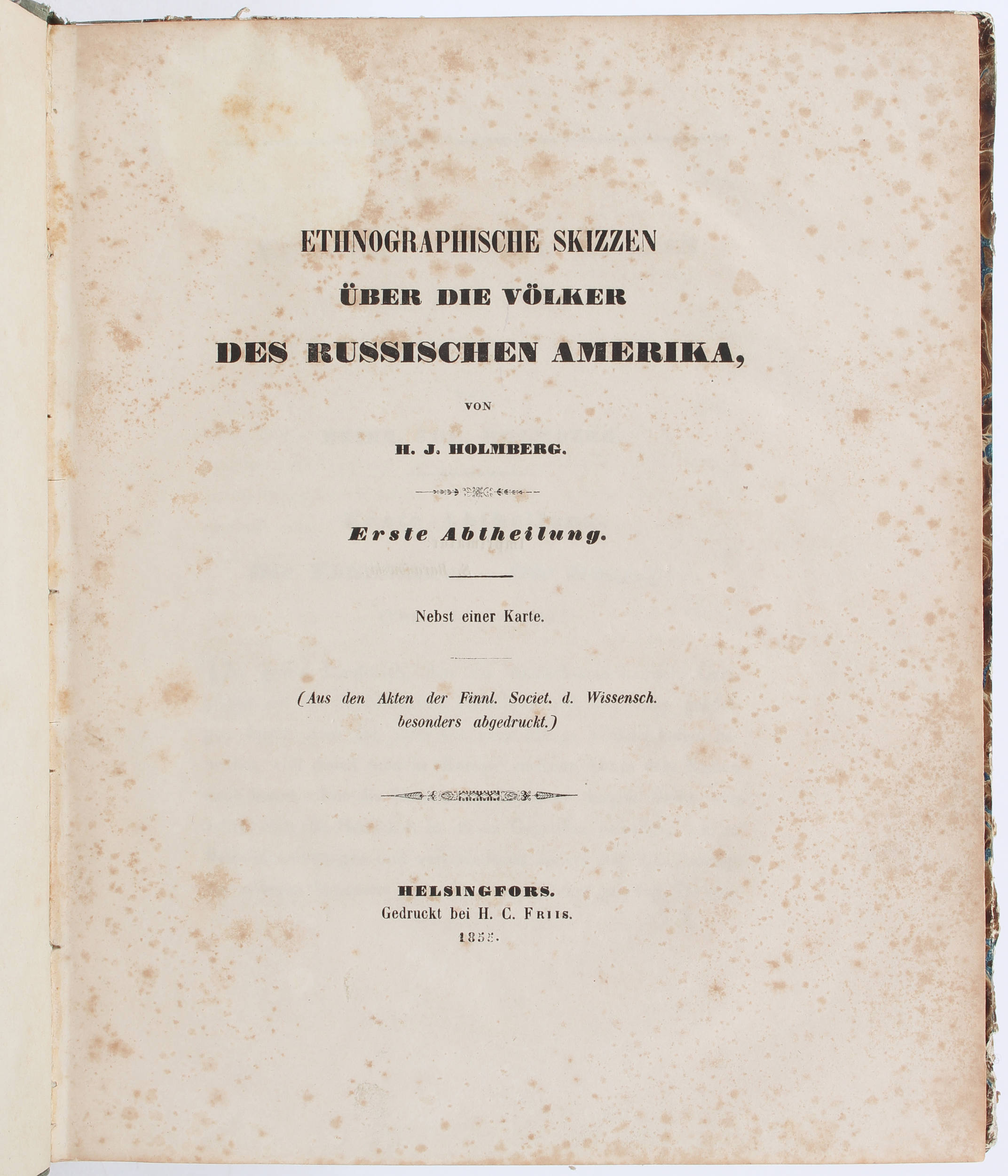 Holmberg, Völker des russischen Amerika. Abt. 1