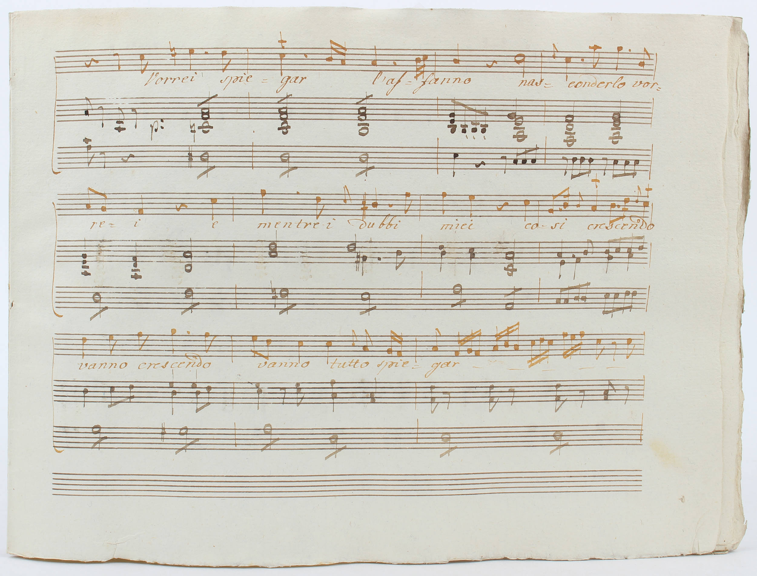 Gluck, La Semiramide reconosciuta. Notenmanuskript um 1760ff