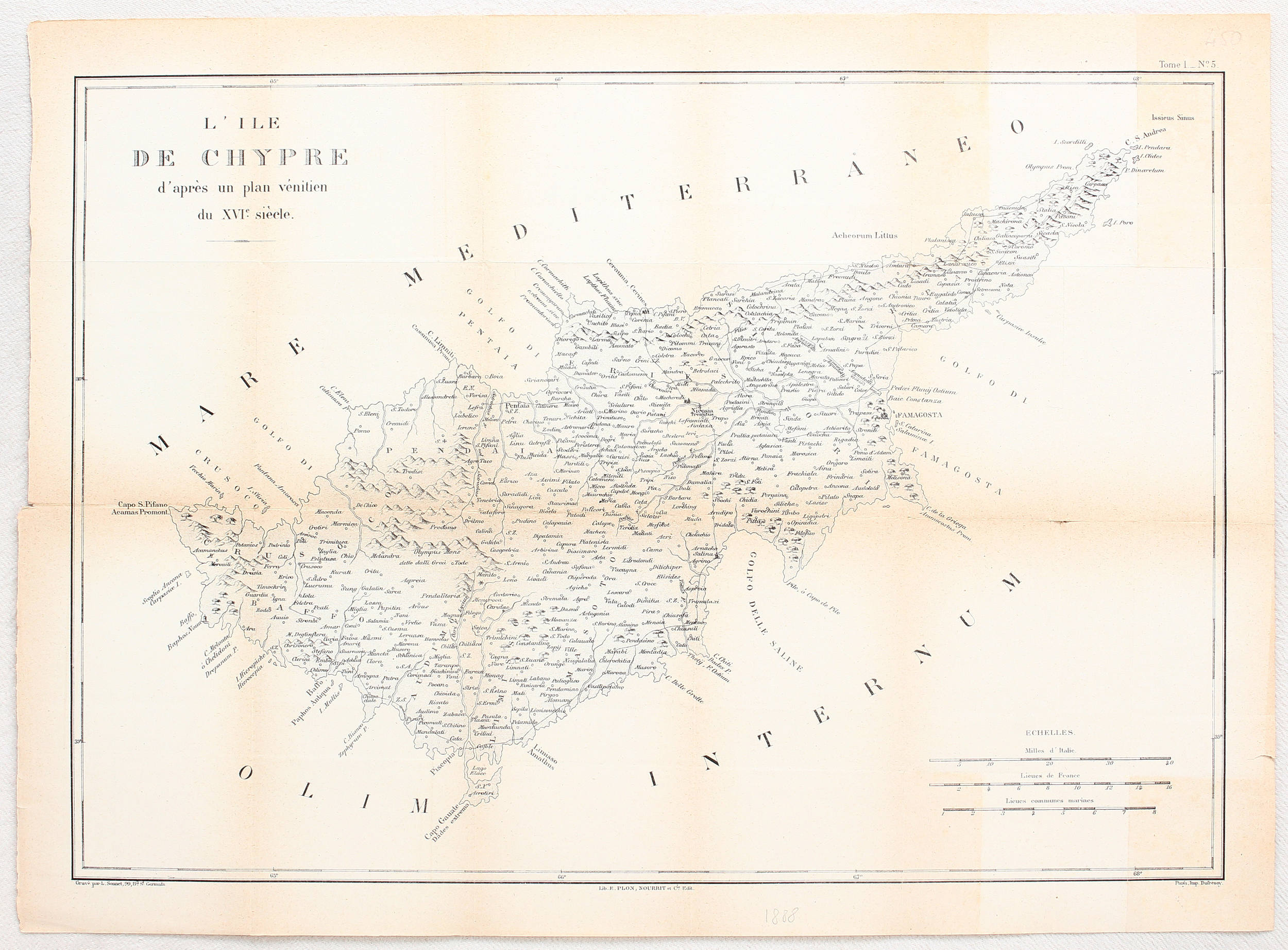 Cypern. (A. Ortelius) / 3 Bll.