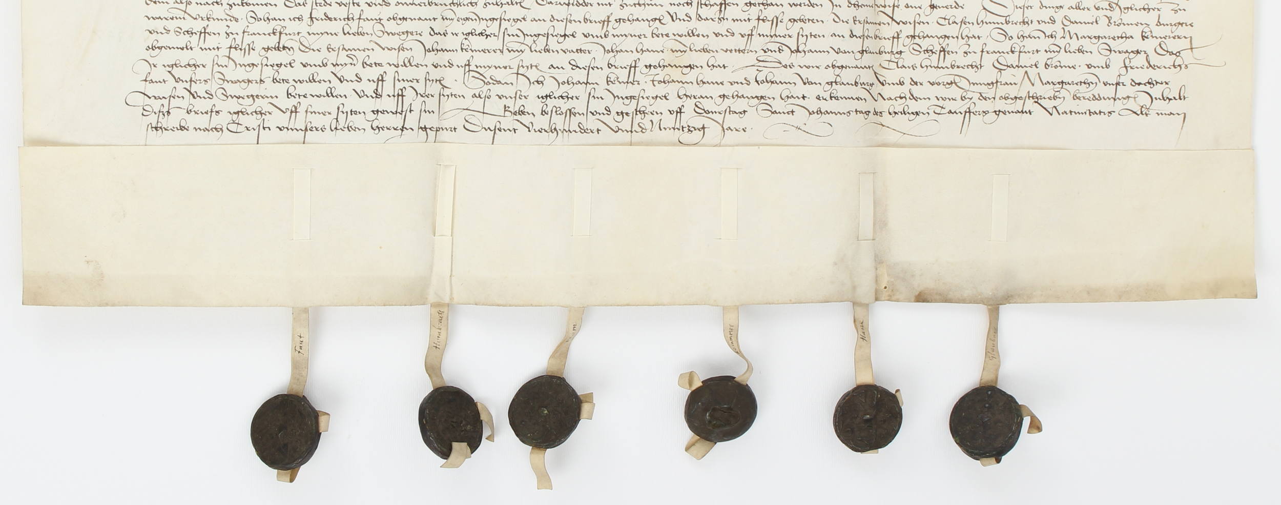 Eheberedung Friedrich Faut und Margarethe Kemmerer. Frankfurt 1490