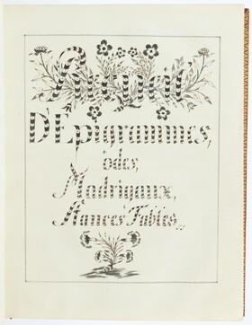 Recueil d'Epigrammes. Handschrift um 1780