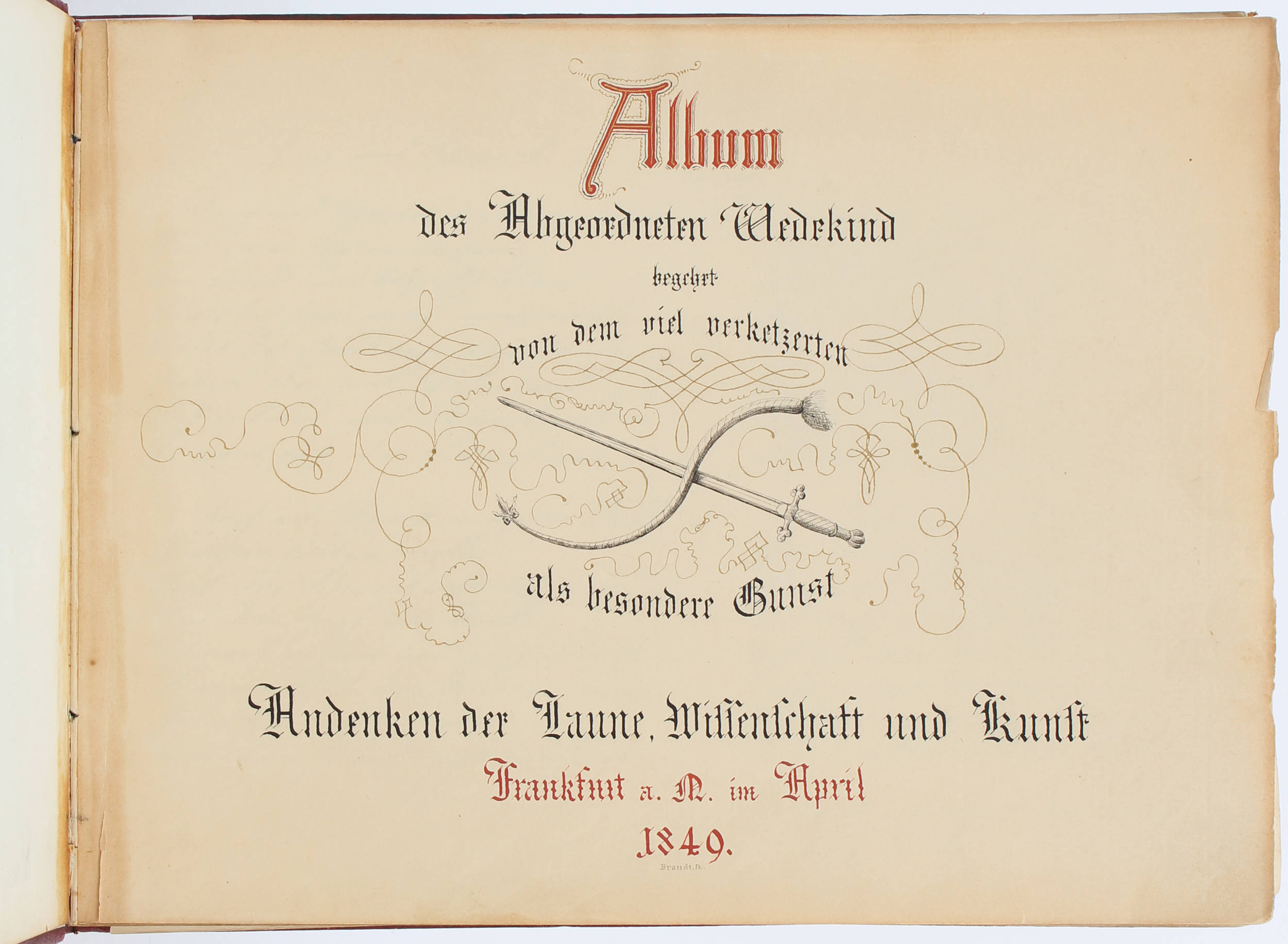 Album amicorum. H.F.G.E.Wedekind. Frankfurt 1849-1883