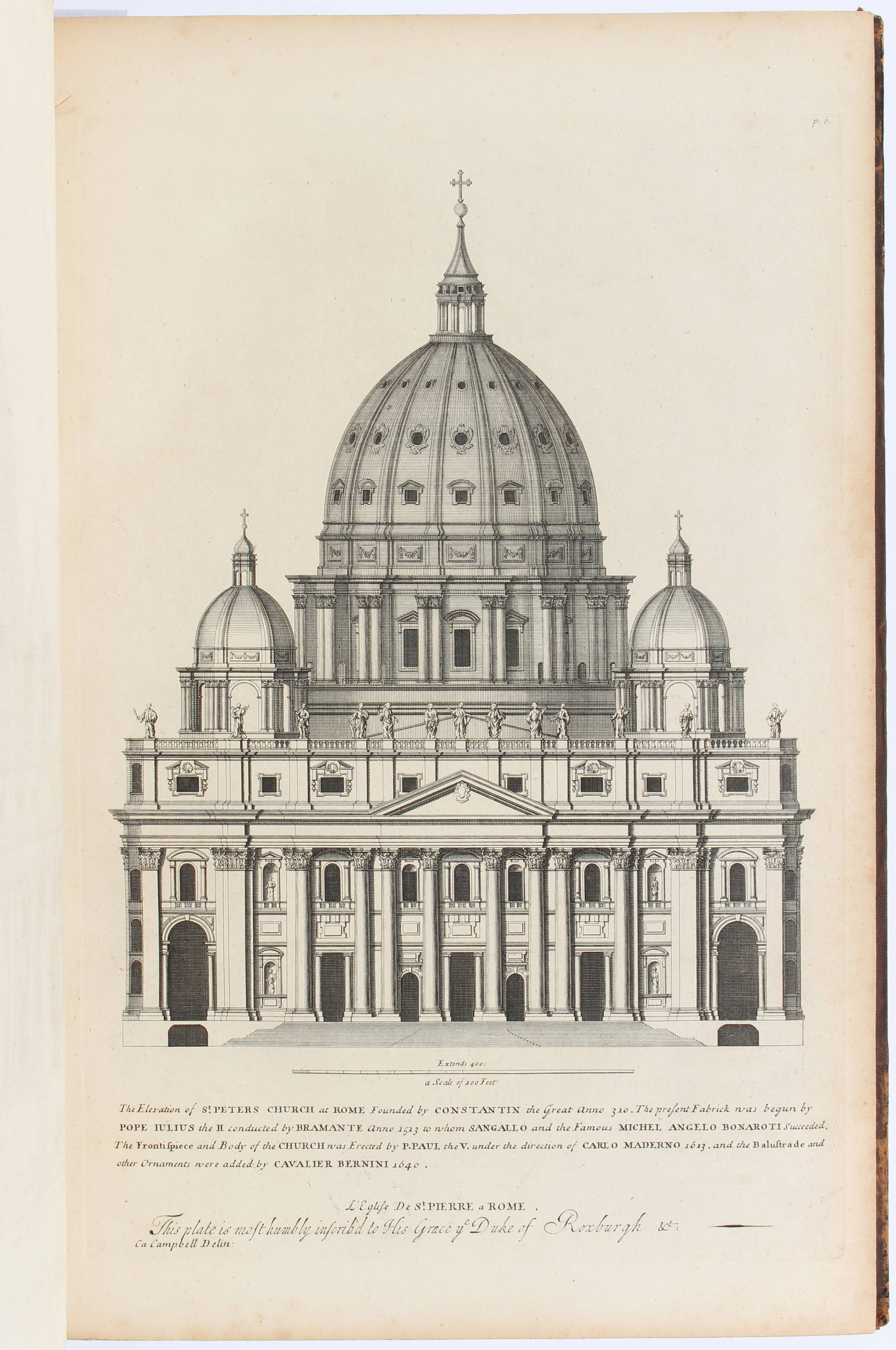 Campbell, Vitruvius Britannicus. 1731-71. 1 u. 3-5 in 4 Bdn.