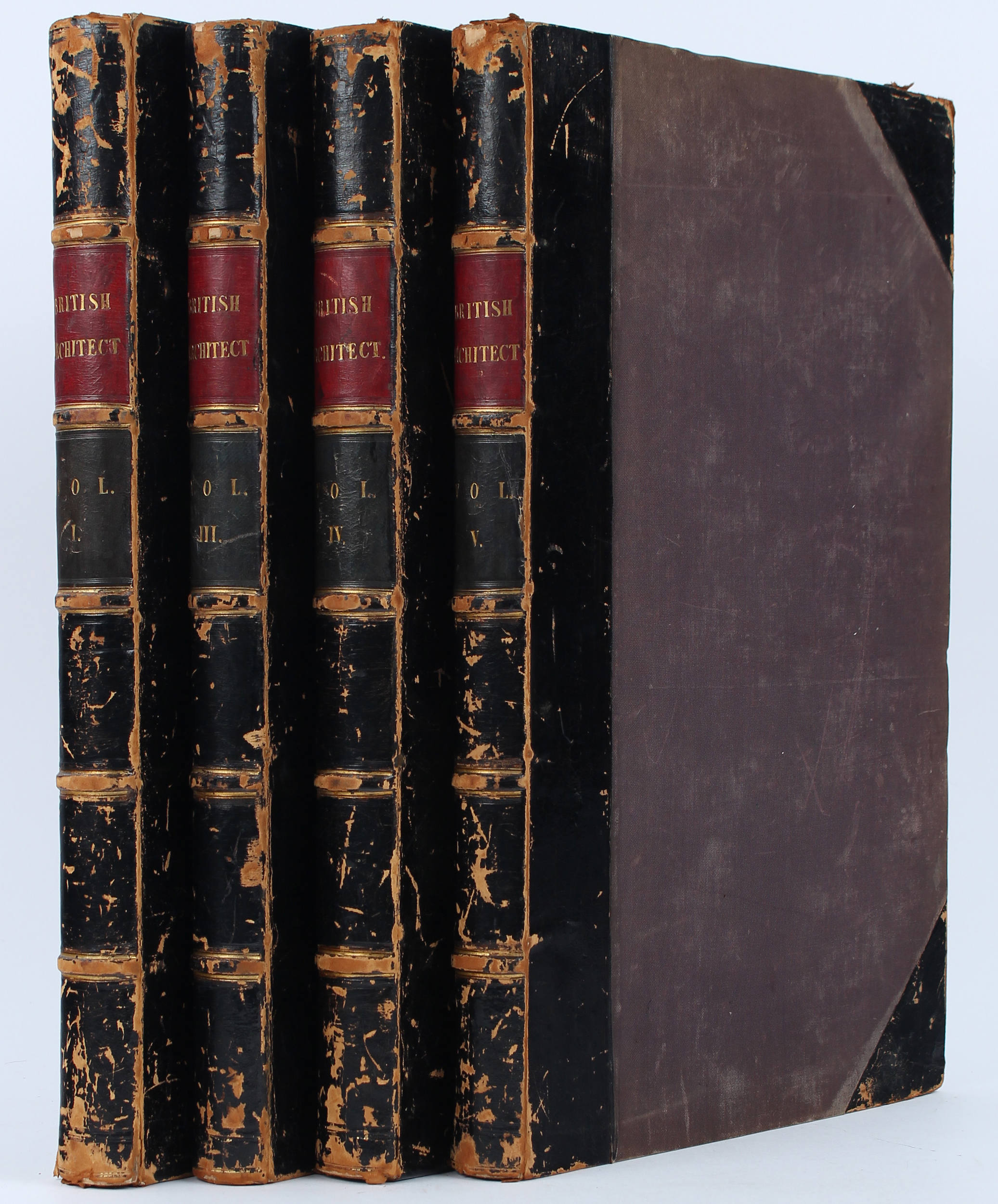 Campbell, Vitruvius Britannicus. 1731-71. 1 u. 3-5 in 4 Bdn.