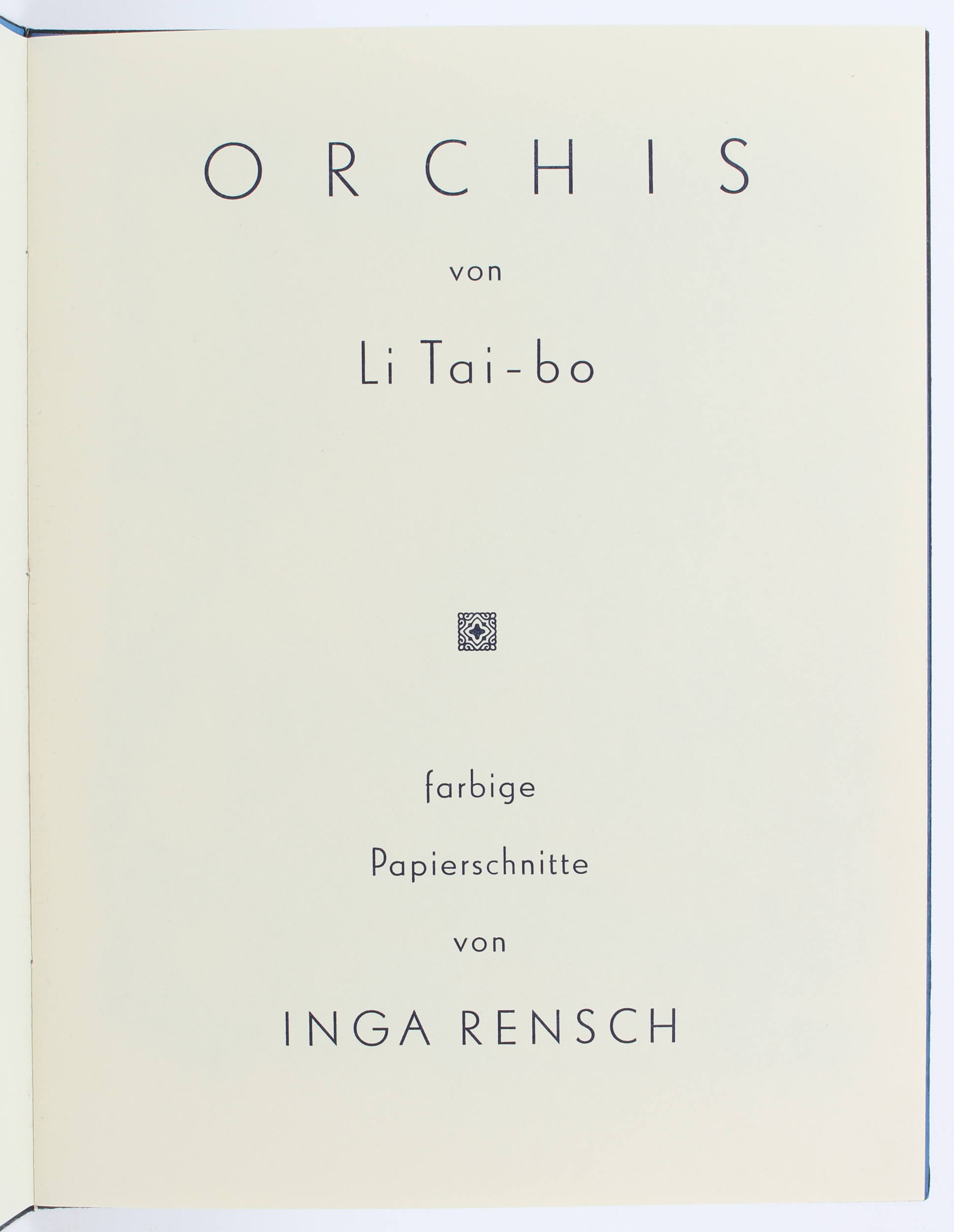 Rensch/Li Tai-Po, Orchis