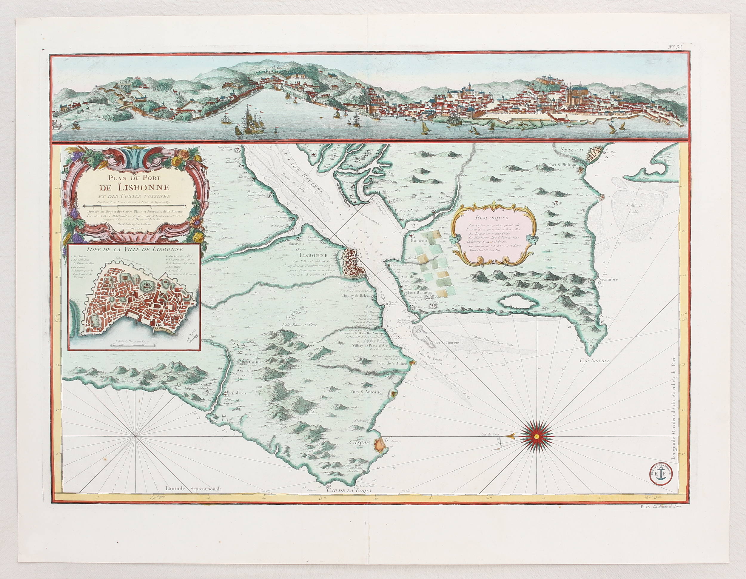 Lissabon. Plan-Prospekt. Bellin-Dépôt / 2 Bll.