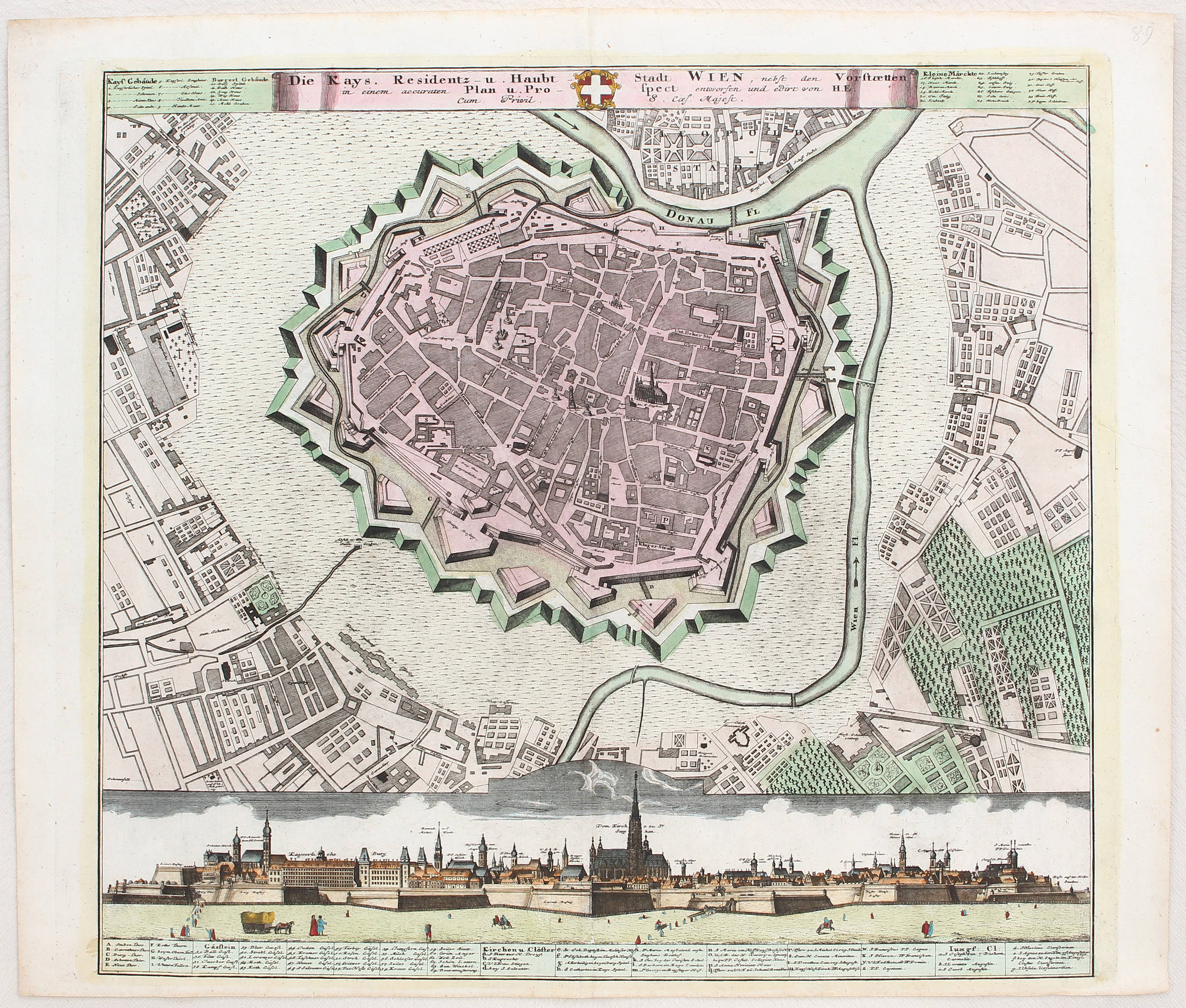 Wien. 4 Bll. Jaillot, Homann E. u.a.
