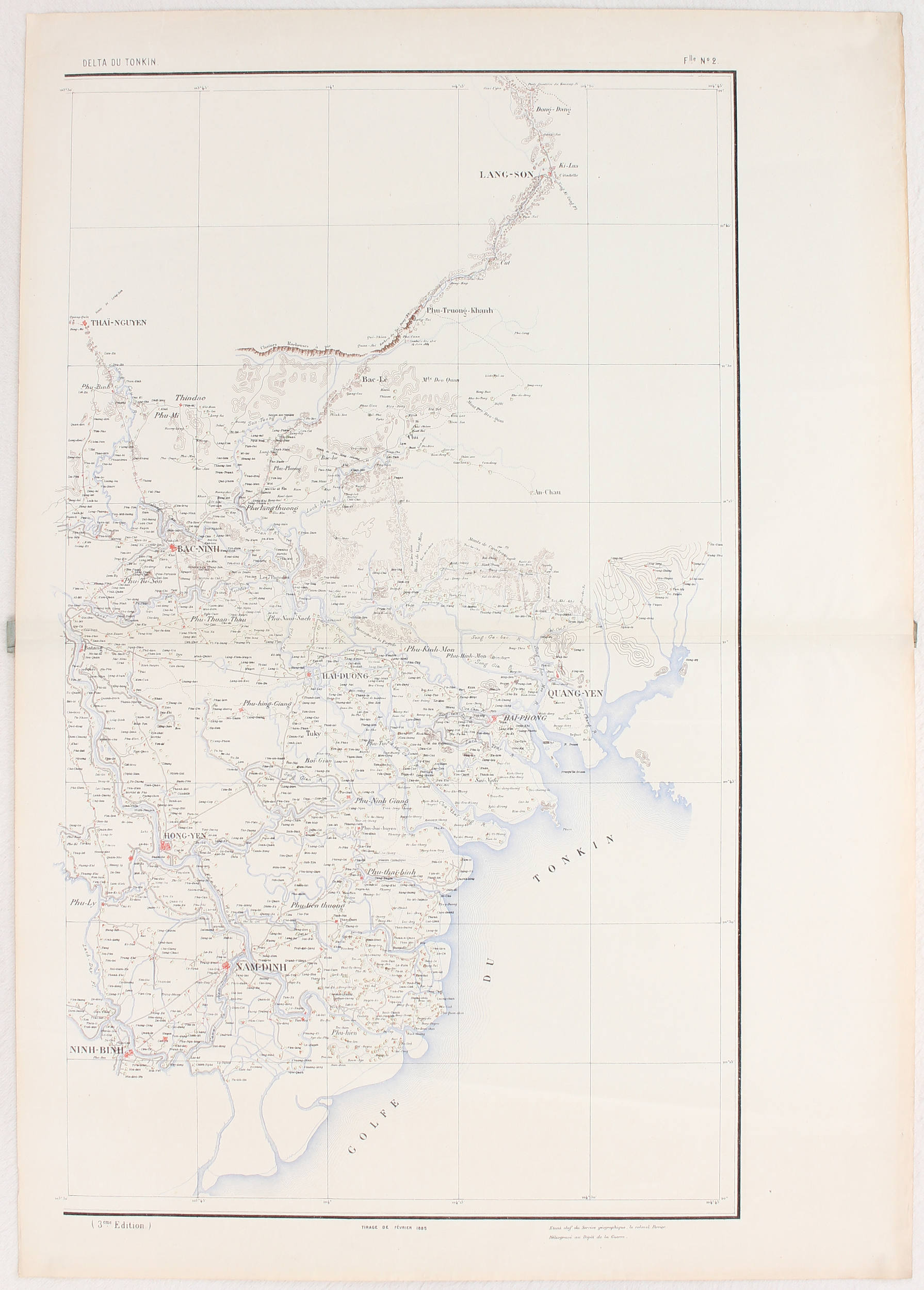 Delta du Tonkin in 3 Bll. Dépôt de la Guerre / 25 Bll.