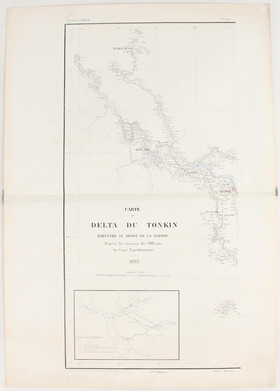 Delta du Tonkin in 3 Bll. Dépôt de la Guerre / 25 Bll.