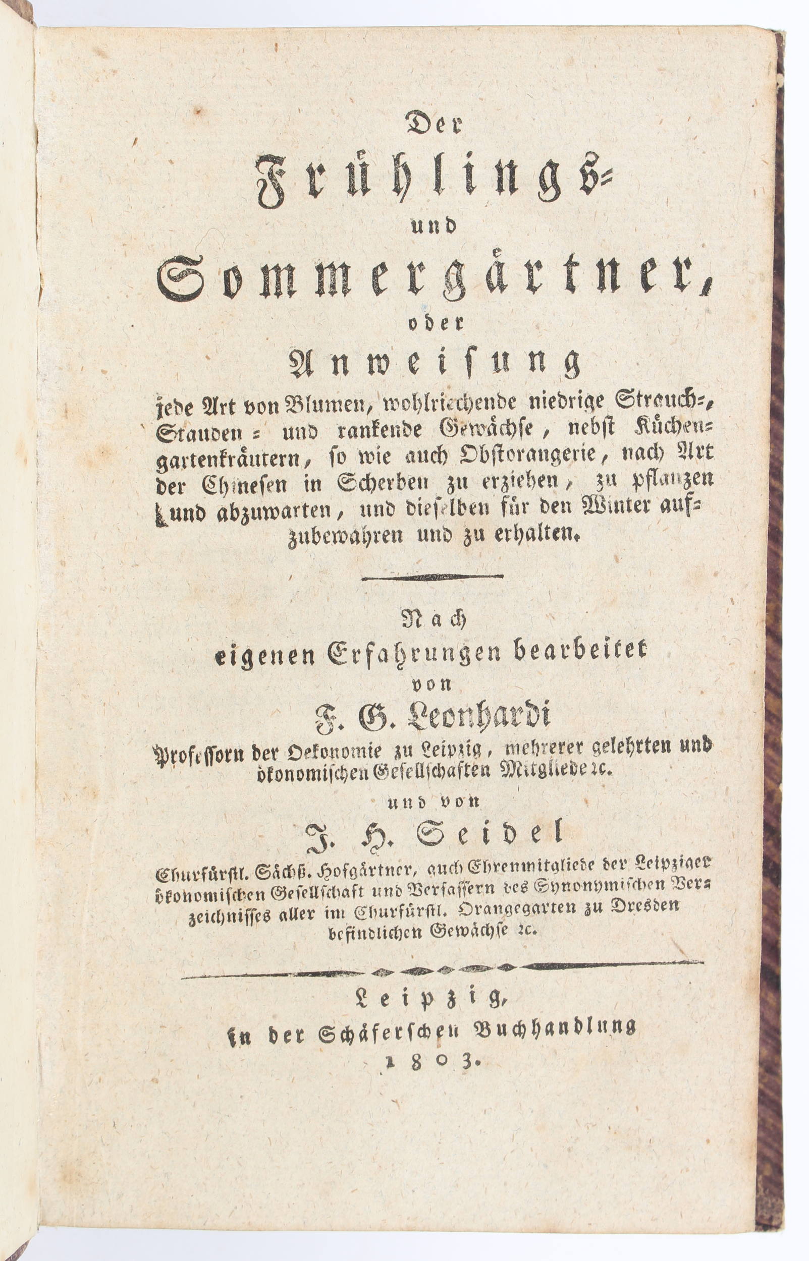 Leonhardi, Frühlings- und Sommergärtner / 2 Bde.
