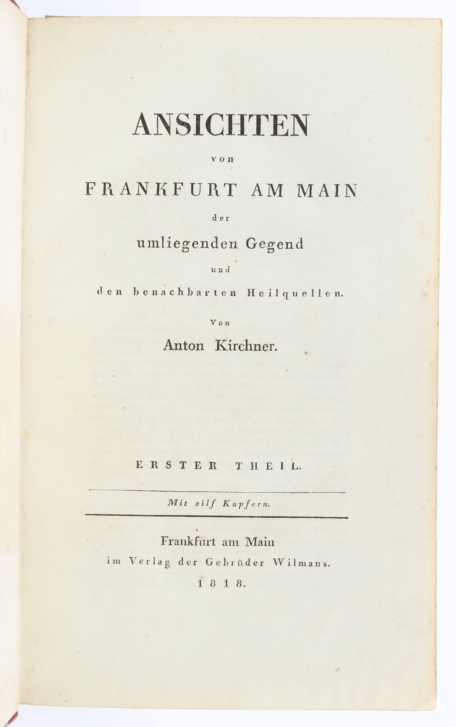 Kirchner, Ansichten von Frankfurt. 2 Bde