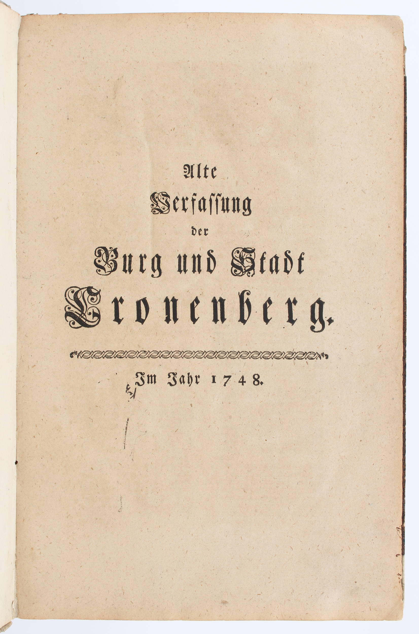 Alte Verfassung der Burg Cronenberg