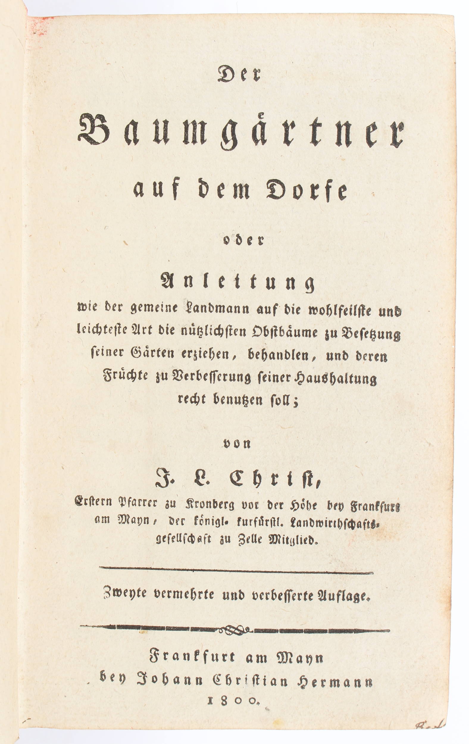 Christ, Der Baumgärtner auf dem Dorfe / 2 Bde.