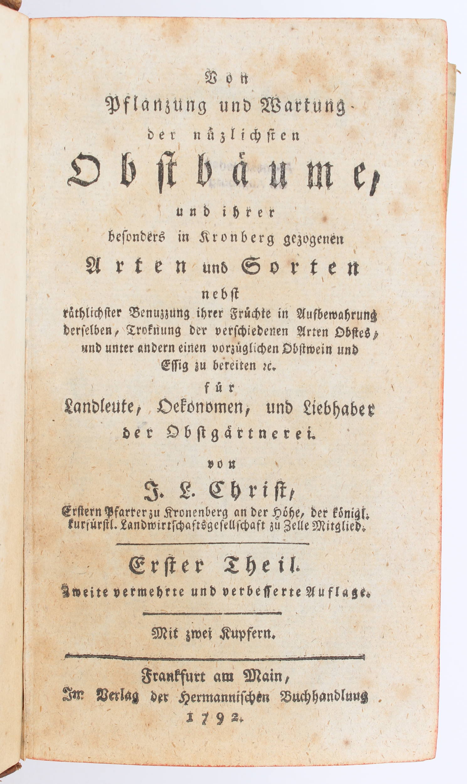 Christ, Von Pflanzung der Obstbäume