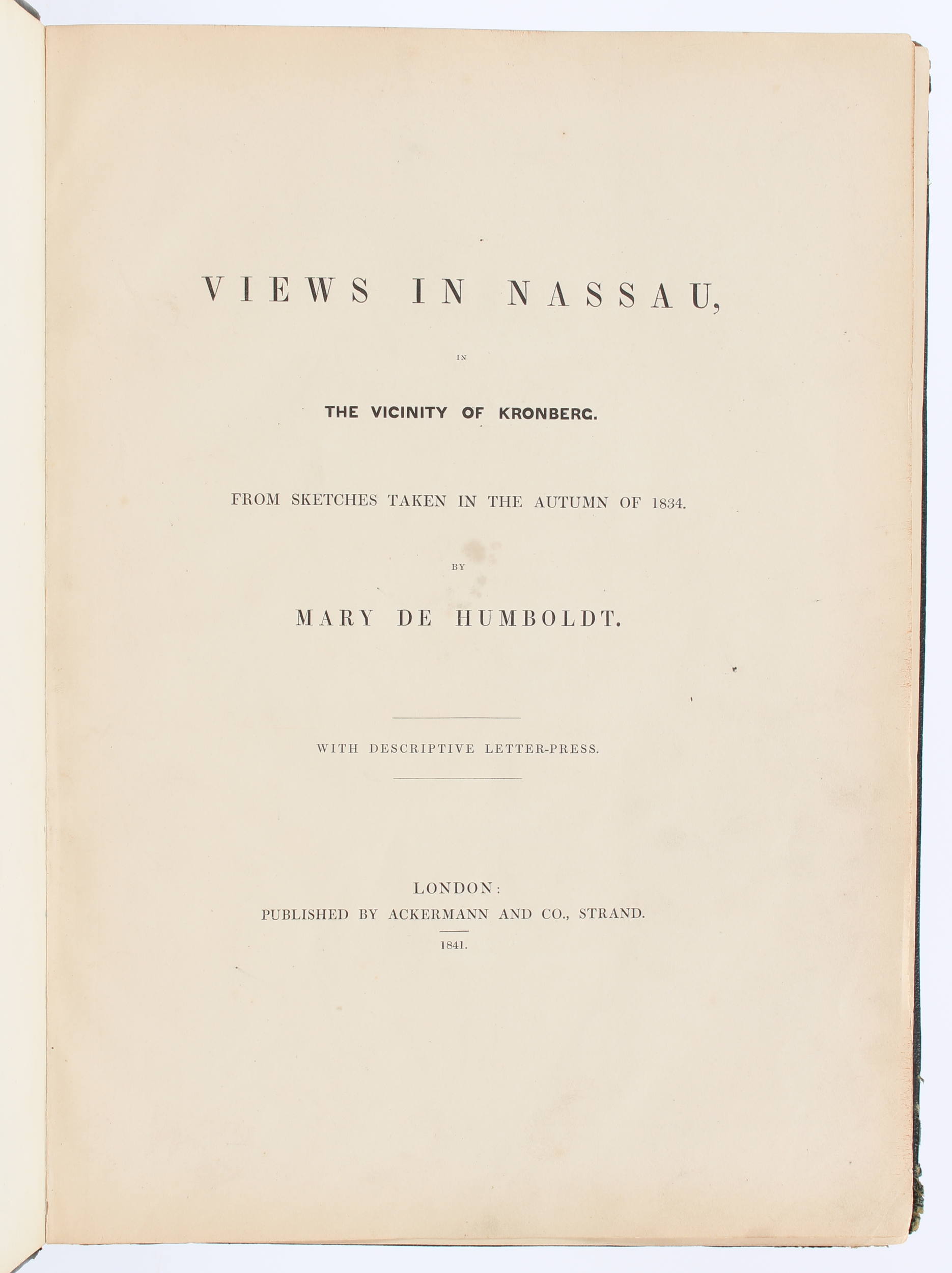 Humboldt, Views in Nassau