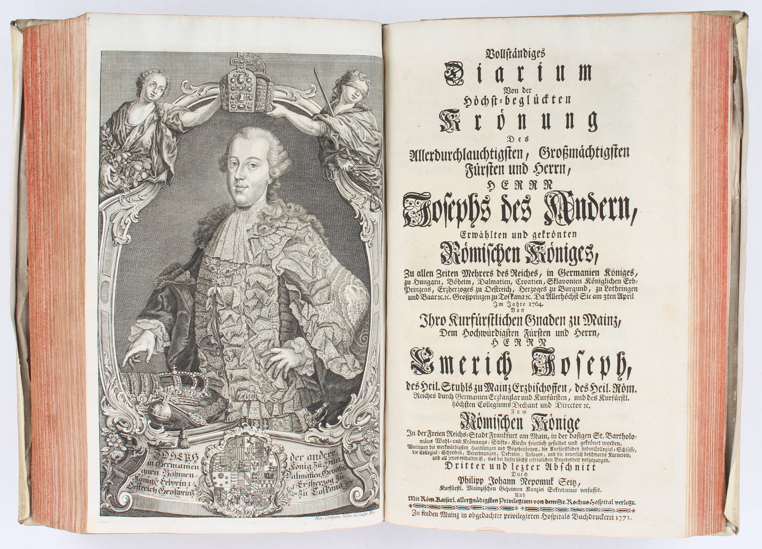 Serger/Seitz, Krönungsdiarium Joseph II. 3 Tle. in 1 Bd.