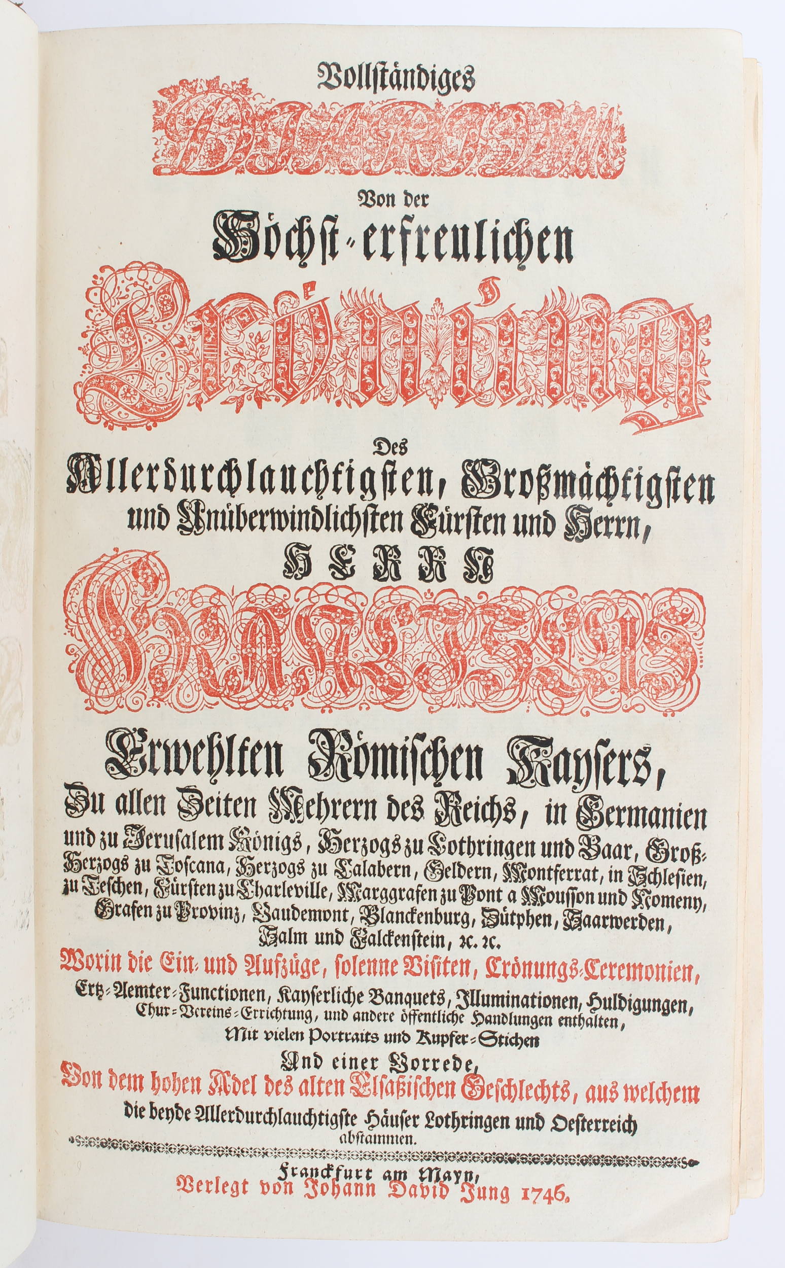 Vollständiges Diarium Franz I. 1746. 2 Bde.