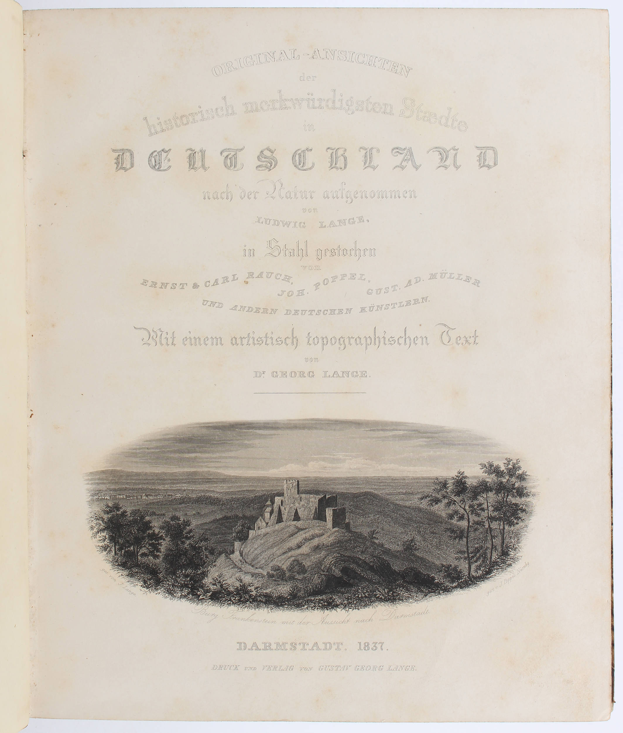 Lange, Original Ansichten in Deutschland. 14 Bde.