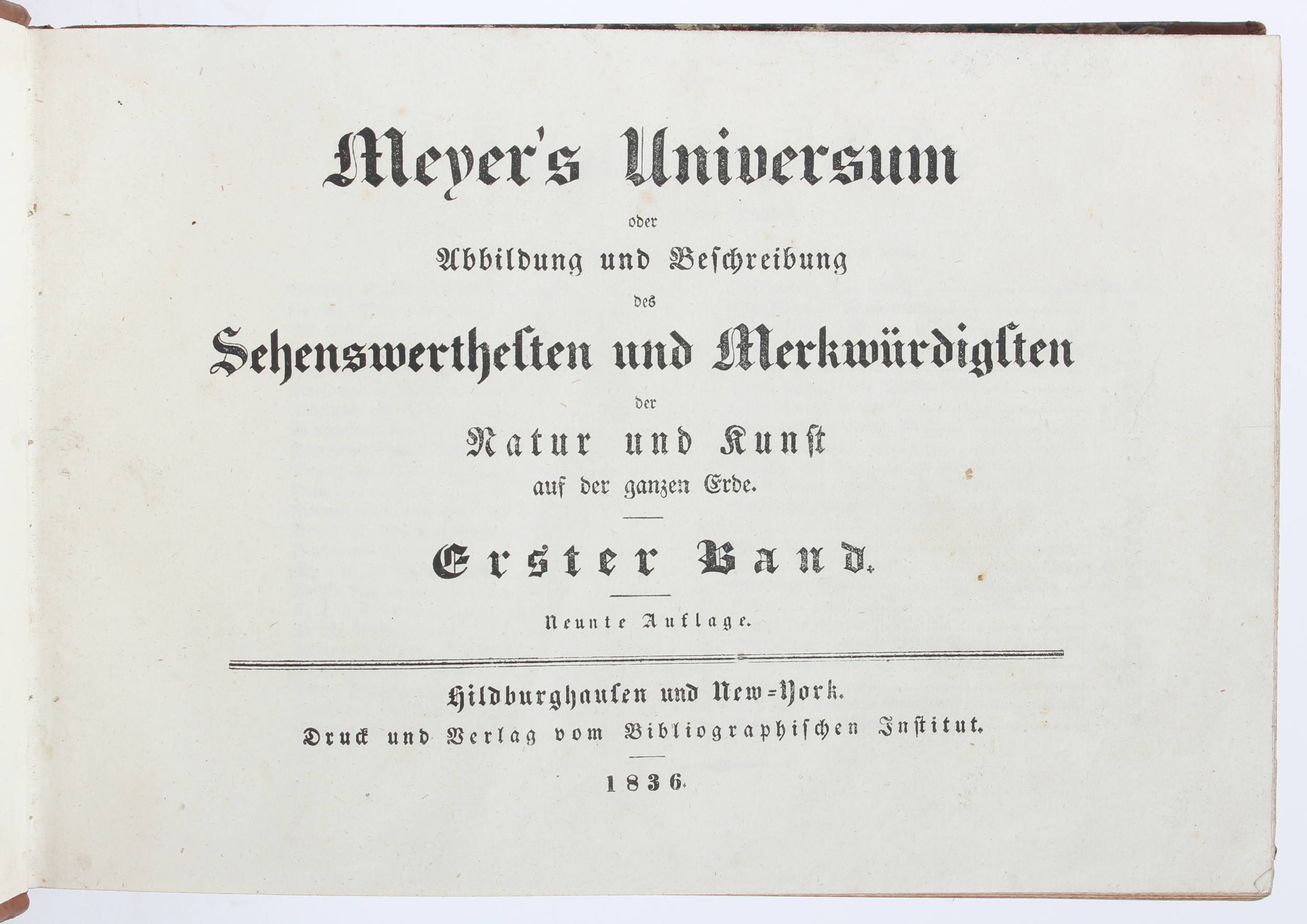 Meyer's Universum. 21 in 11 Bdn. + 13 Hefte